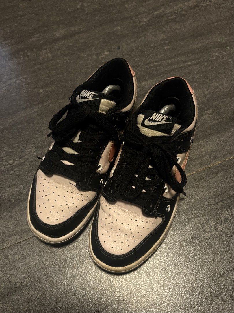 Nike Dunk Low (Category: Sneakers) located in Manila. Submitted by _noname.shop (Listing ID 1461804505, Image 1). Description: - Nike Dunk Low sneakers - Colorway: Black / White / Pink - Shows some creasing due to the material - Black laces included (pink lace got lost) - Some signs of use, but still wearable - Perfect for casual/streetwear outfits .