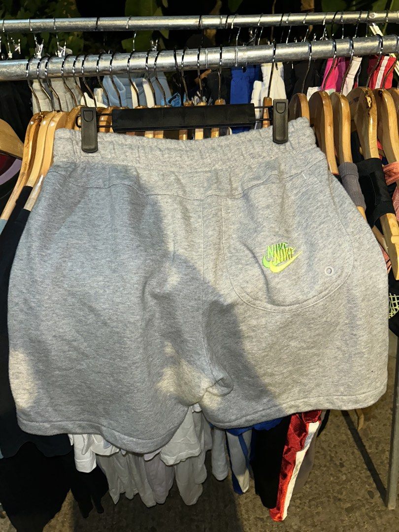 Nike Grey Sweat Shorts Size S (Category: Shorts) located in Davao. Submitted by ruggedthrift444 (Listing ID 1461818581, Image 2). Description: - Grey Nike sweat shorts - Size S - Multiple colorful Nike logos - Elastic waistband with drawstring - Two side pockets and one back pocket - Made in Pakistan.