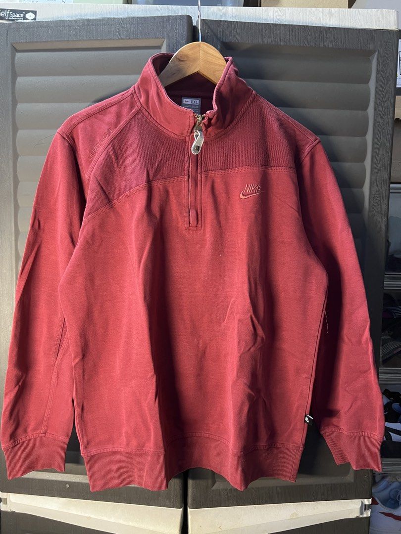 Nike Maroon Quarter-Zip (Category: Tshirts & Polo Shirts ) located in Angono. Submitted by odd.fitt (Listing ID 1461981271, Image 1). Description: XXL 22W 28L Heavy cotton No issue.