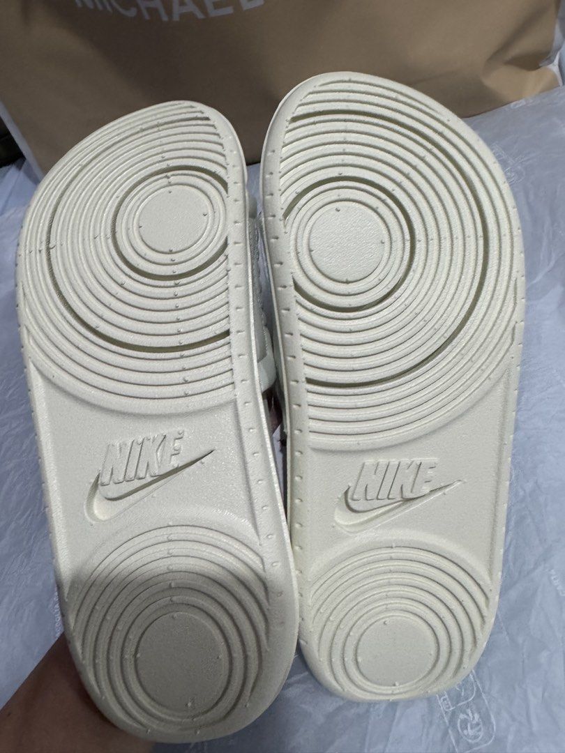 Nike Offcourt Adjust Slide Size 7 (Category: Slippers & Slides) located in Quezon City. Submitted by andreaeliz (Listing ID 1461855642, Image 3). Description: - Brand: Nike - Model: Offcourt Adjust Slides - Color: Sail/Volt Tint-Sail - Size: UK 7 - Features: Super comfy, easy to wear - Ideal for: Casual outings, after sports - Condition: Brand new with original tags.
