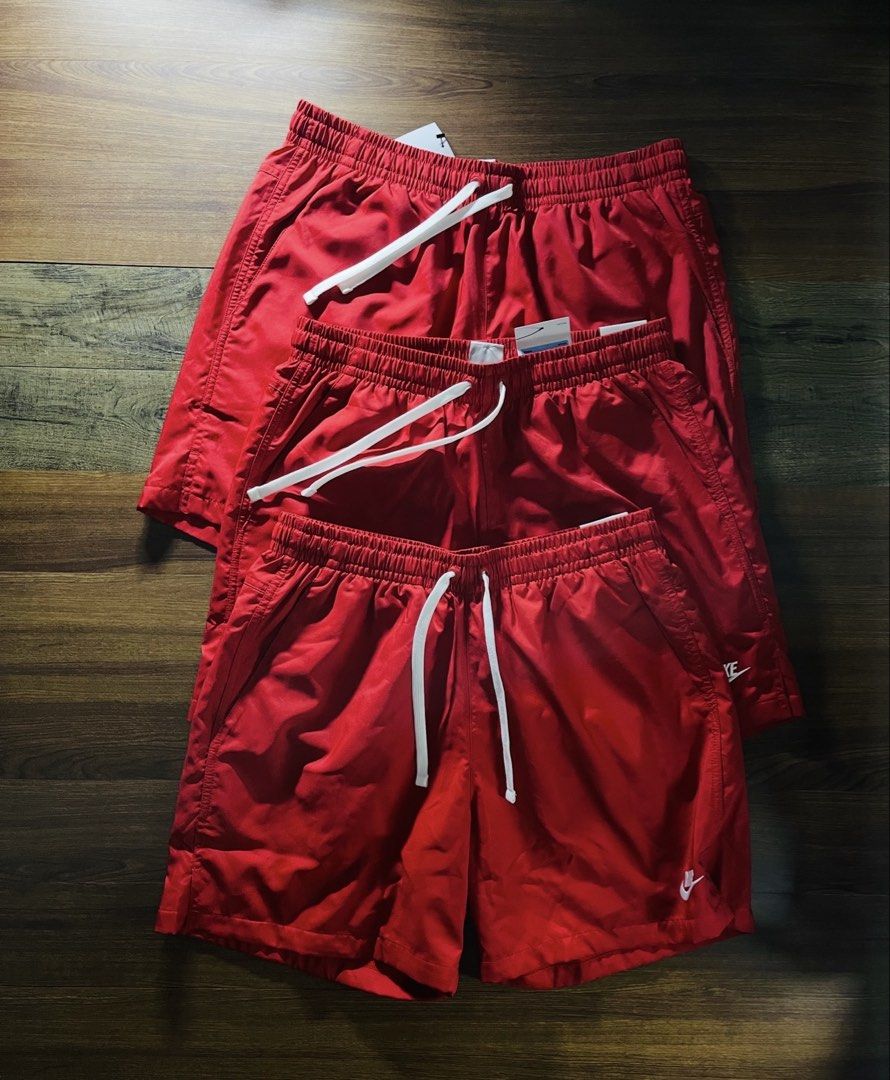 Nike red woven sizes onhand (Category: Shorts) located in Quezon City. Submitted by akieo (Listing ID 1462014629, Image 1). Description: Woven shorts Brand new Legit Original Price 1,600 each* Qc Shipping available .