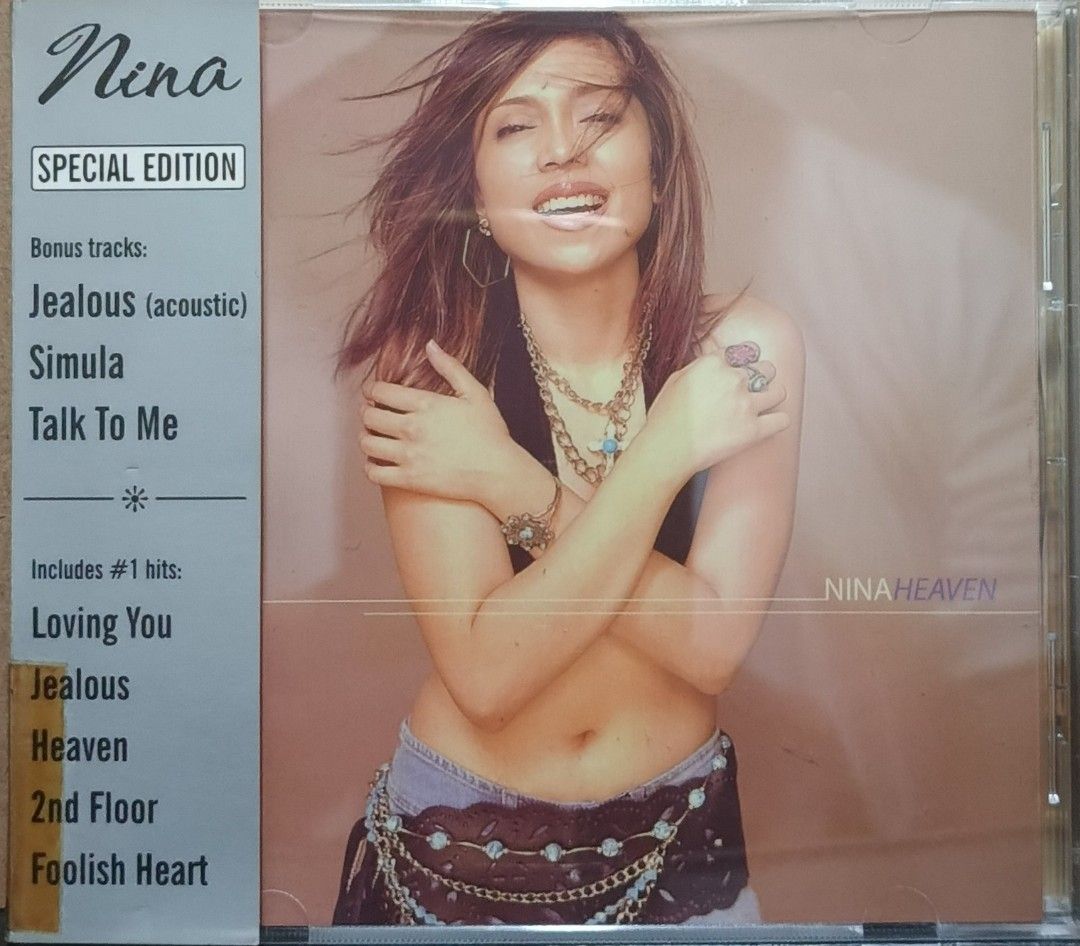 Nina - Heaven Special Edition CD (Category: CDs & DVDs) located in Manila. Submitted by ruelcabrer77078 (Listing ID 1461968090, Image 1). Description: - Nina's Heaven Special Edition CD - Released in 2003 by Warner Music Philippines - Features hit songs: Loving You, Jealous, Heaven - Includes bonus tracks: Jealous (acoustic), Simula, Talk To Me - A must-have for your OPM collection.