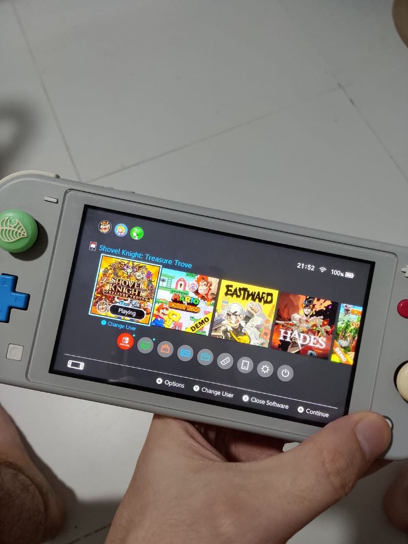 Nintendo Switch Lite Console with 8 Games (Category: Nintendo) located in Marikina City. Submitted by namelessghoul94 (Listing ID 1461844515, Image 2). Description: - Nintendo Switch Lite (Special Edition) console with SD card 125GB - 8 Physical games included: - Shovel Knight - Zelda: Link's Awakening - Owlboy - Hades - Super Mario Bros. Wonder - Zelda: Skyward Sword HD - Eastward - Story of Seasons: Mineral Town .