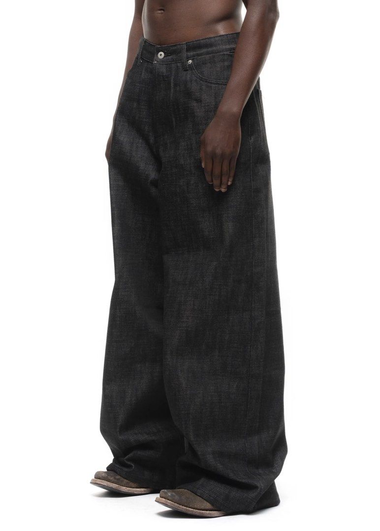 NO/FAITH STUDIOS Raw Wide Leg Denim (Category: Jeans) located in Manila. Submitted by lostfromsanity (Listing ID 1461829544, Image 1). Description: No Faith Studios Raw Selvedge Denim Auth Nego Size M on tag Waist 31-32 Length 42 Hem 12 Issues Heel bite .