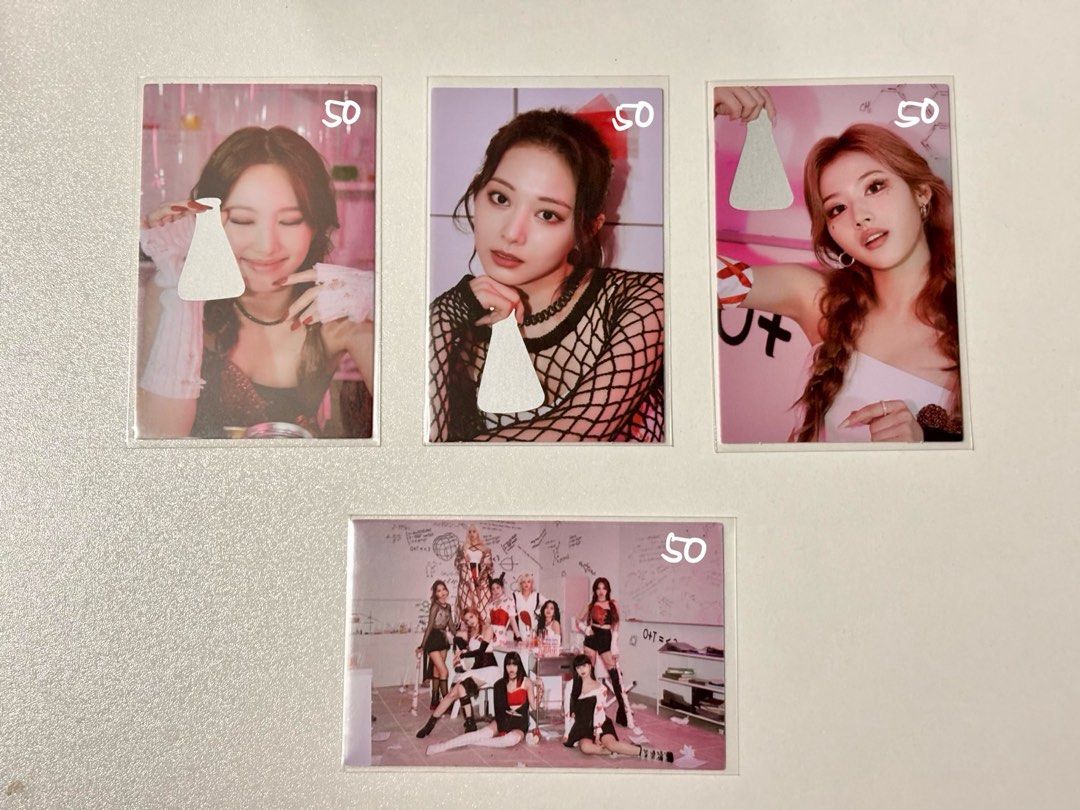 Official TWICE Photocards (2)💗🍭 (Category: K-Wave Merchandise) located in Manila. Submitted by ramzieee (Listing ID 1461992501, Image 1). Description: WTS / LFB 💖 Official TWICE Photocards 🍭 Price: ₱100 – ₱120 each (Minimum of 3 PCs per order/checkout) 🏷️ 📦 RFS: Decluttering / downsizing collection ✨ Condition: 9/10 to 10/10 (little to no dents/scratches; clean edges) 📹 Condition videos/photos can be sent before packing upon request 🚚 Mee