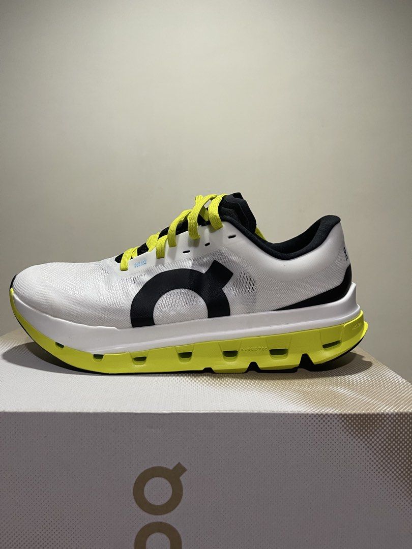 On Cloudflow 5 Women’s Running Shoes (Category: Sneakers) located in Manila. Submitted by maal0721 (Listing ID 1461974795, Image 1). Description: - Still brand new - Never been used - Women Size 8.5 - White | Lime color.