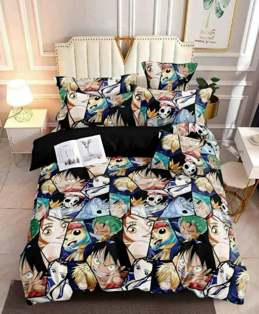 One Piece Lover Design Solid and Big Print.. (Category: Bedding & Towels) located in San Luis. Submitted by cknfaithtoysshop1831 (Listing ID 1461898973, Image 2). Description: Canadian Cotton Bedsheets Limited Stock Single 36x75 Double 48x75 Family 54x75 Queen 60x75 King 72x75 Punda Throw pillow 17x17 Medium 17x23 Large 19x28 Hotdog case 12x34 Kumot 65x90 Kurtina 65x85.