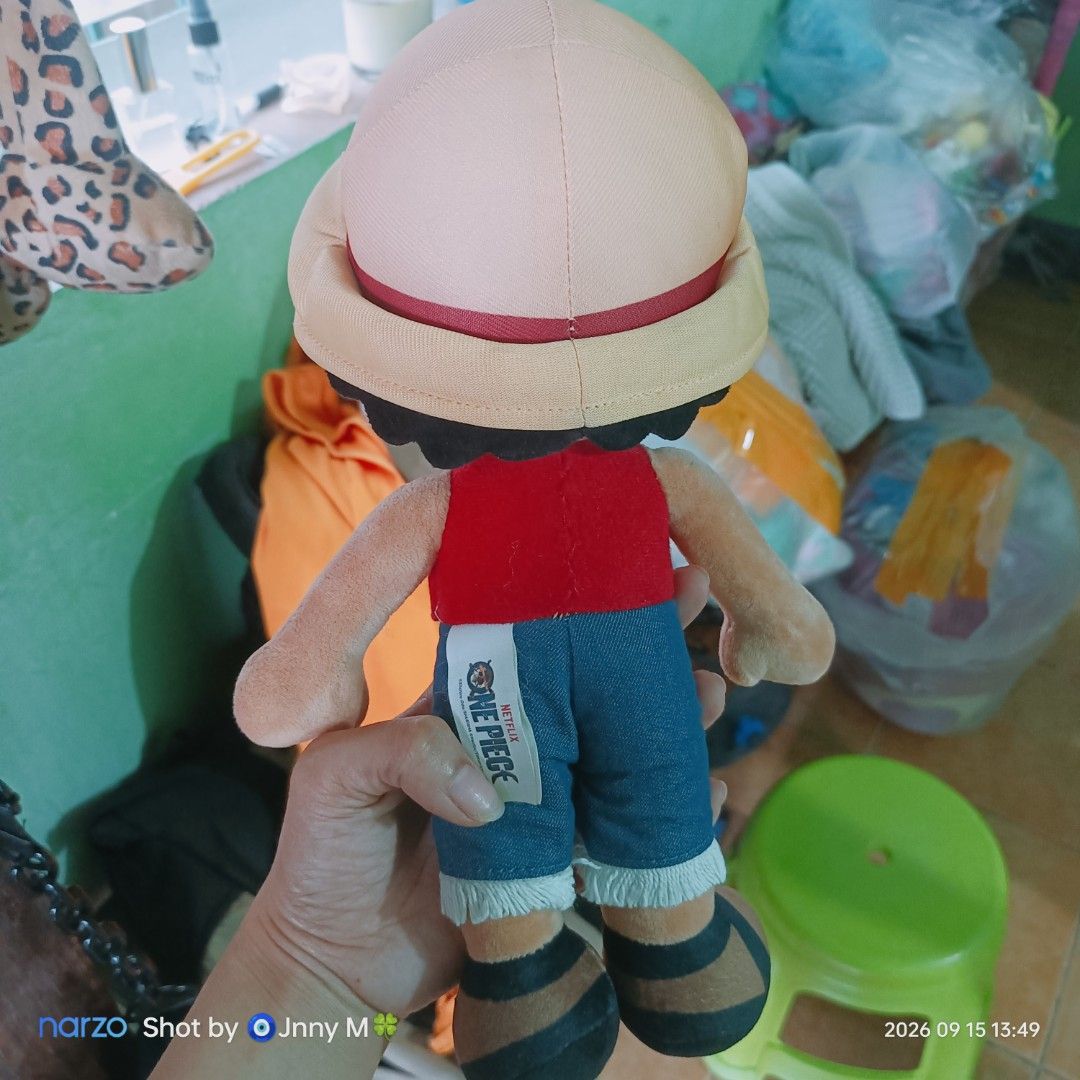 One Piece Netflix Monkey D. Luffy Plush Toy (Category: Plushies & Soft Toys) located in Taguig. Submitted by mhayestufftoys (Listing ID 1461845648, Image 3). Description: - Soft and huggable Monkey D. Luffy plush toy - Inspired by the Netflix One Piece series - Ideal for fans of the show - Great for display or playtime.