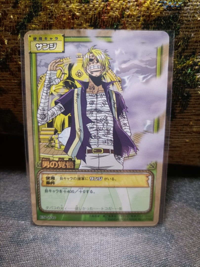 One piece vintage card sanji (Category: Raw Singles) located in Bulacan. Submitted by opvintage.tcg (Listing ID 1461800621, Image 1). Description: .