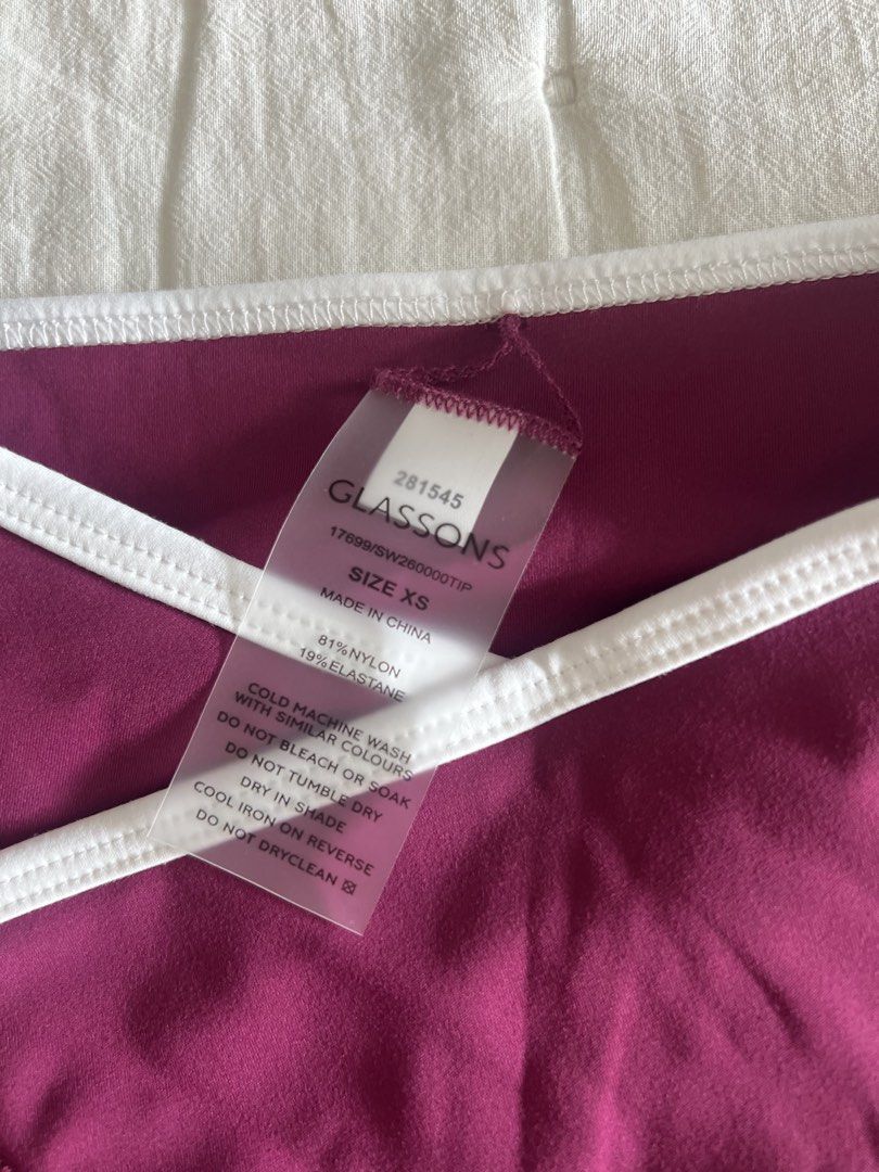 [ONHAND] Glassons - Tipped V Front Active Short Berry (Category: Activewear) located in Cebu City. Submitted by angel.energyph2 (Listing ID 1461834481, Image 2). Description: 🏷️ 600 each Size S * Waist: 27.5” * Hips: 37.5” Size XS * Waist: 25.5” * Hips: 35.5” - Brand new without tag - Size XS & S - Cross over V front waistband - Contrast tipped detailing - Buttersoft stretch fabrication - Designed for training and everyday wear .