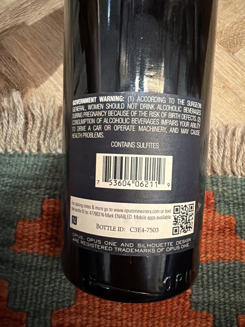 Opus one (Category: Alcoholic Beverages) located in Singapore. Submitted by gc161 (Listing ID 1461908909, Image 3). Description: Opus one 2011 vintage. Fantastic wine. Dm for more details. .