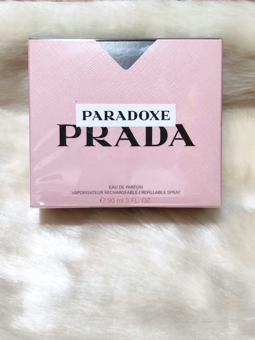 Original Prada Paradoxe EDP 90ml. (Category: Fragrance & Deodorants) located in Quezon City. Submitted by docshop.orig (Listing ID 1461922796, Image 1). Description: 🌺 A warm, sweet, and modern floral vibe that balances bright citrus with creamy white florals and a cozy amber-vanilla dry-down..
