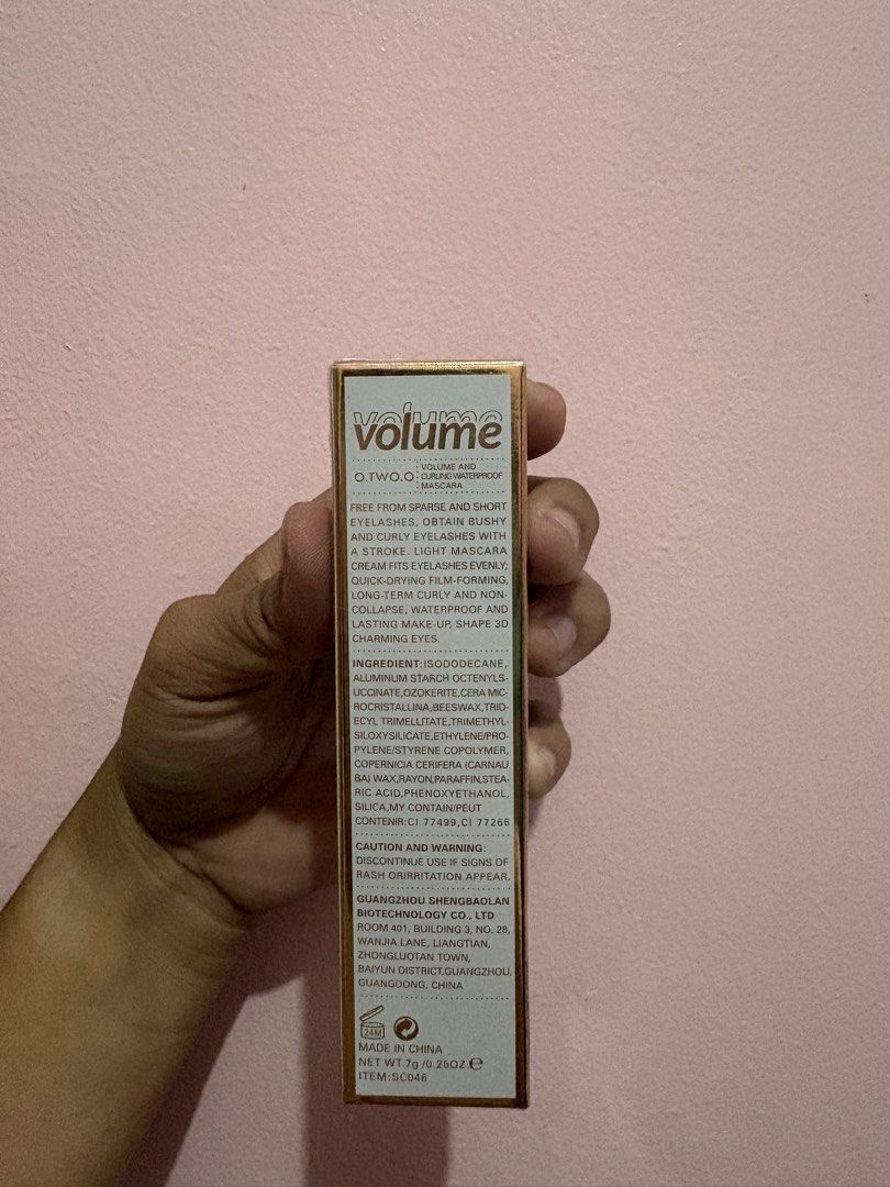 O.TWO.O Volume & Curling Waterproof Mascara (Category: Makeup) located in Marikina City. Submitted by tricza (Listing ID 1461951189, Image 1). Description: .