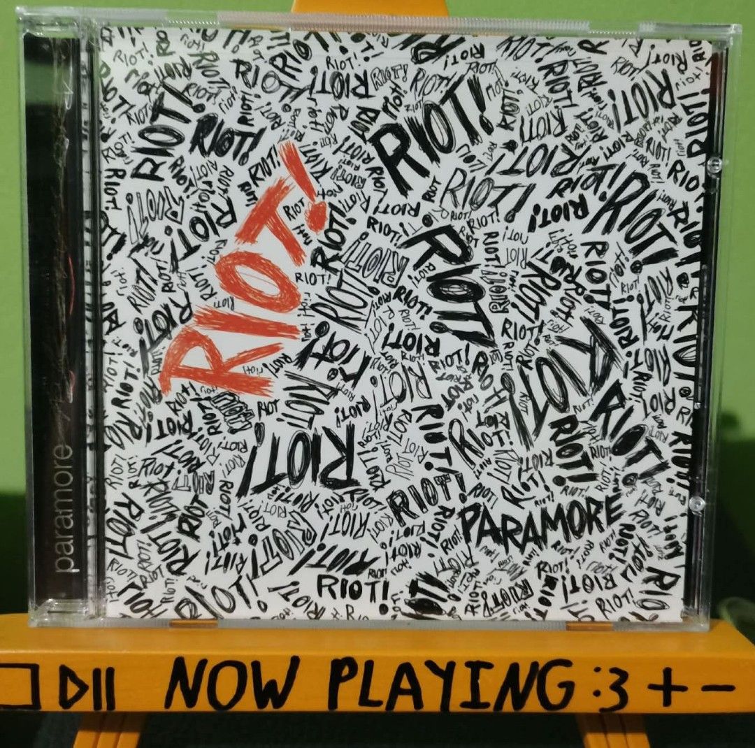Paramore - Riot! (CD) (Category: CDs & DVDs) located in Pasig City. Submitted by windowlicker (Listing ID 1459325076, Image 2). Description: - Listings without photos are still in transit and are expected to arrive within the week - Near Mint condition (case not graded) - MOD: J&T or Lalamove - MOP: Gcash.