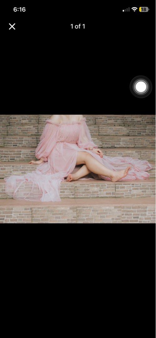 Pink Off-Shoulder Tulle Gown (Category: Dresses) located in Taguig. Submitted by bluejayy_ (Listing ID 1461902283, Image 1). Description: - Beautiful pink tulle maternity gown - Off-the-shoulder design with flowing sleeves - Perfect for photoshoots or special occasions - Features a long, elegant train - Comfortable and ethereal feel - Capture memorable moments in style.