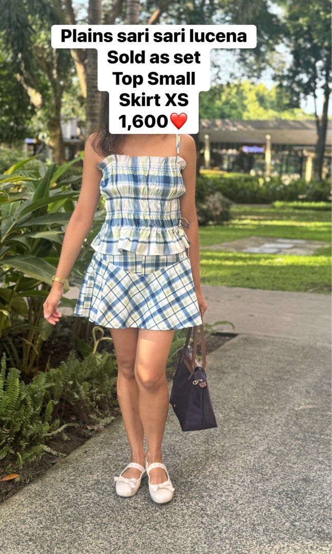 Plains & prints Sari Sari lucena small (Category: Sets or Coordinates) located in Calamba. Submitted by zarahzion (Listing ID 1462021340, Image 1). Description: Plains & prints sari sari lucena Sold as set Top Small Skirt XS Plus sf.