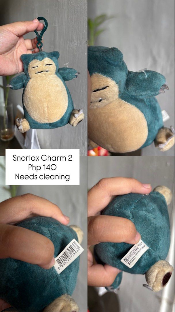 Pokemon Charms (Category: Character Goods) located in Quezon City. Submitted by piyayaaaaaa10 (Listing ID 1461857462, Image 3). Description: Letting go of my personal collection Pokemon charms - Bulbasaur Charm (need cleaning, brand new complete with tags) - Snorlax Charm (2 versions) - Charmander Pouch Charm (broken zipper and charm) - Sleeping pikachu Charm - Pikachu Charm - Raichu Charm (need cleaning, brand new complete with tags) - Vulpix Ch