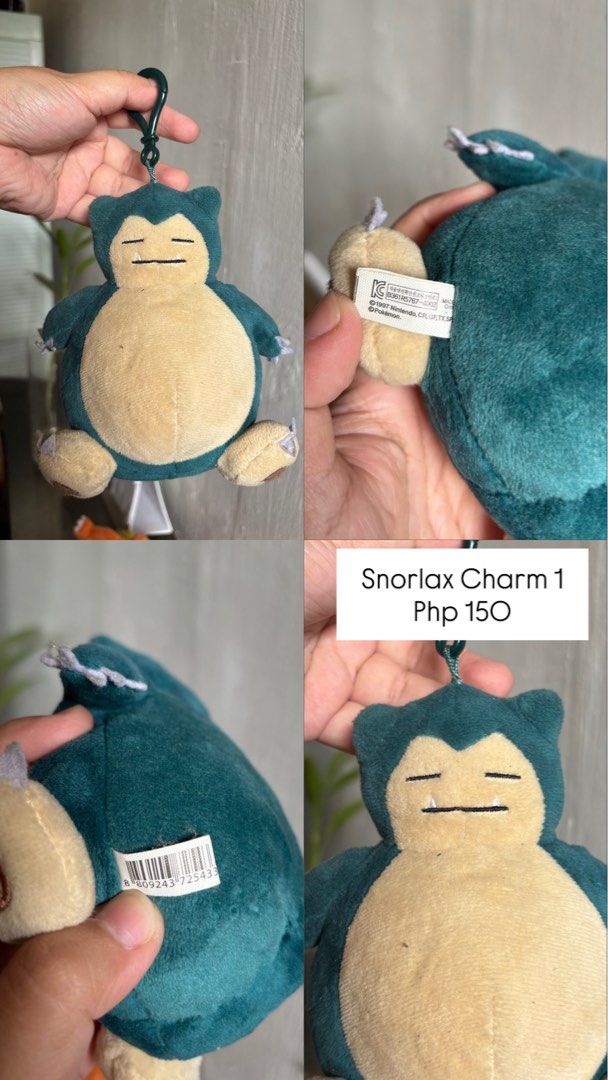 Pokemon Charms (Category: Character Goods) located in Quezon City. Submitted by piyayaaaaaa10 (Listing ID 1461857462, Image 2). Description: Letting go of my personal collection Pokemon charms - Bulbasaur Charm (need cleaning, brand new complete with tags) - Snorlax Charm (2 versions) - Charmander Pouch Charm (broken zipper and charm) - Sleeping pikachu Charm - Pikachu Charm - Raichu Charm (need cleaning, brand new complete with tags) - Vulpix Ch
