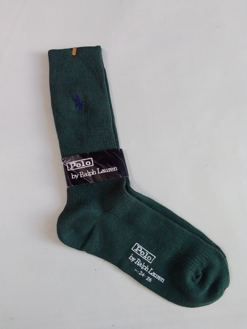 Polo by Ralph Lauren Socks - Green (Category: Socks) located in Malilipot. Submitted by santosbolofer (Listing ID 1461910600, Image 2). Description: Polo by Ralph Lauren Green -Size: 24-26 Iconic embroidered polo player logo on the leg Cotton, Nylon, Polyurethane blend ,Everyday wear 300 plus sf.