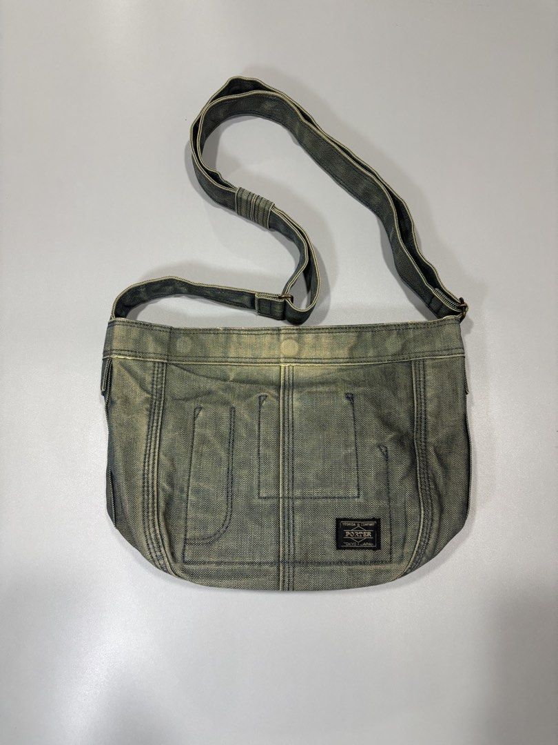 Porter Yoshida & Co. Denim Messenger Bag (Category: Sling Bags) located in Cotabato. Submitted by alhusssn (Listing ID 1462000139, Image 1). Description: vintage Porter Yoshida & Co. denim messenger bag washed denim washed.
