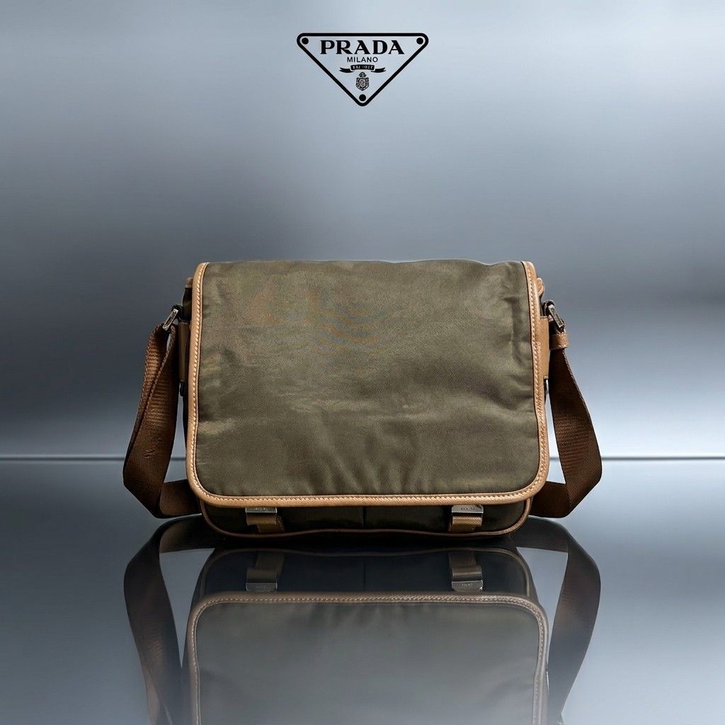 Prada messenger bag (Category: Luxury Bags & Wallets) located in Carmen. Submitted by aquarius.00 (Listing ID 1461951954, Image 1). Description: missing white tag lampo zip excellent.