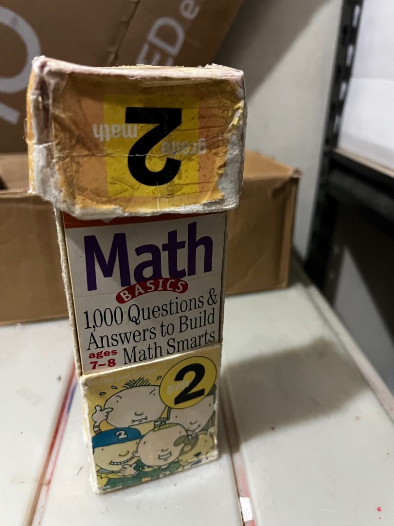 PRELOVED: Brain Quest Grade 2 Math (Category: Children's Books) located in Mandaluyong City. Submitted by moonamor (Listing ID 1461893807, Image 1). Description: Brain Quest Grade 2 Math Battered box.