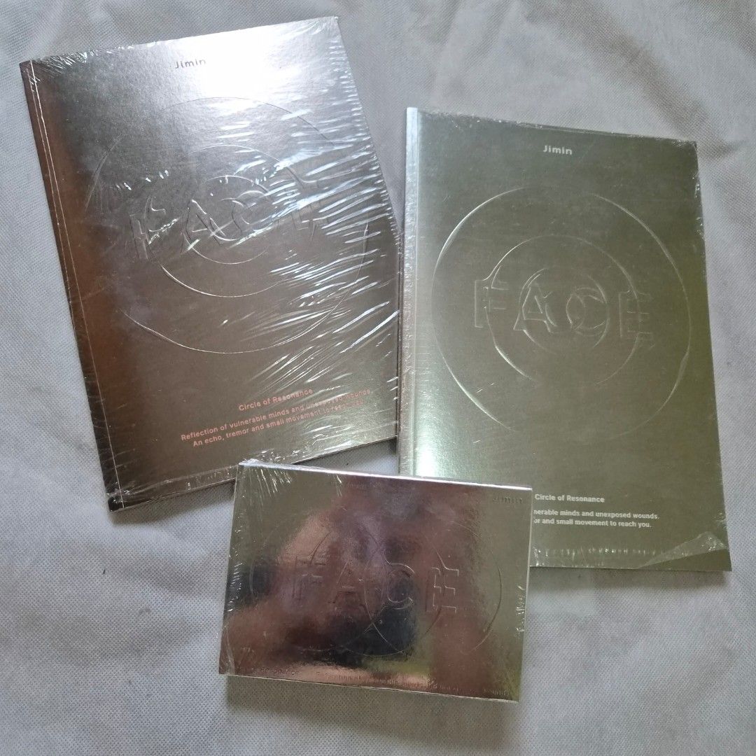 Pre-loved BTS Album Jimin FACE Set (Category: K-Wave Merchandise) located in Quezon City. Submitted by bravewaters (Listing ID 1461857949, Image 1). Description: Complete inclusions except PCs In mint condition.