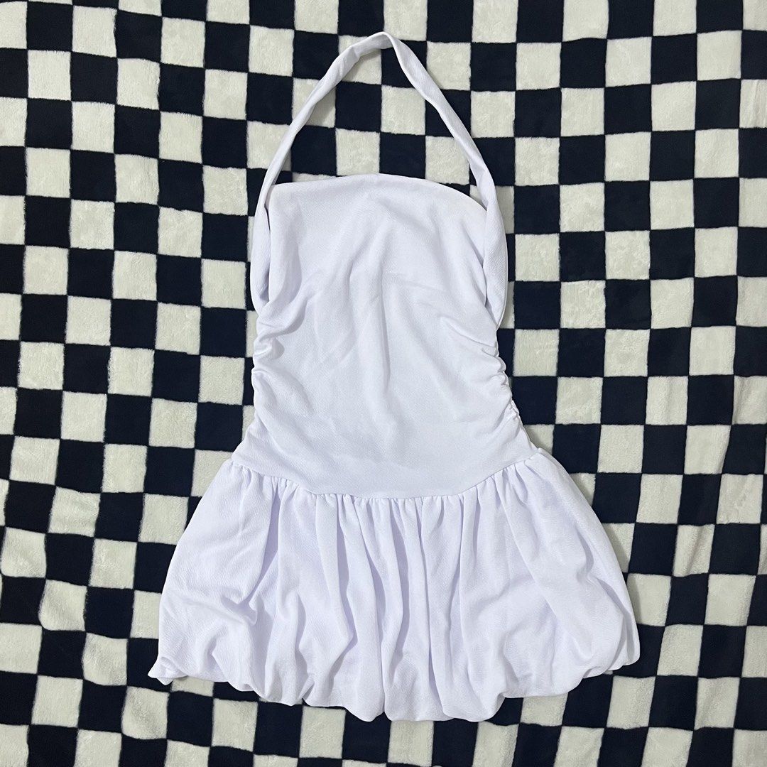 Halter Dress (Category: Dresses) located in Manila. Submitted by luvchinchin (Listing ID 1461964406, Image 1). Description: • Worn once • Color may vary due to lighting • Size ranges from XS - S.