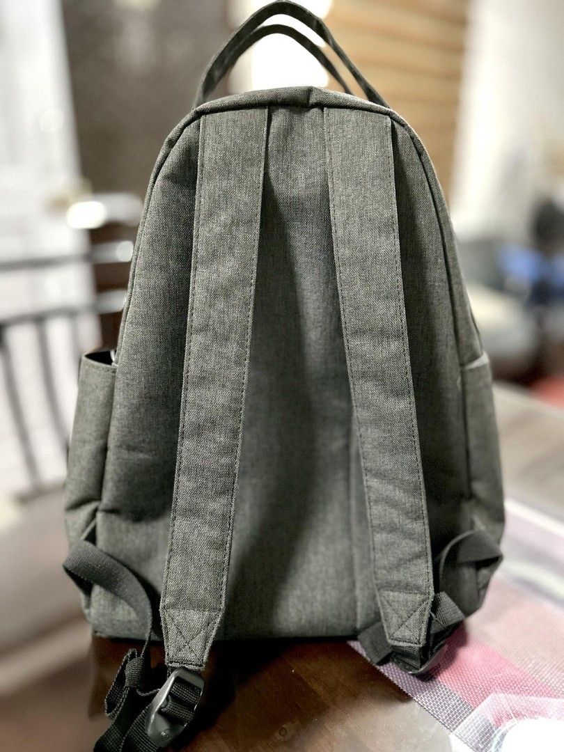 Pre-loved Herschel Backpack (Original) (Category: Backpacks) located in Imus. Submitted by snapandsketch (Listing ID 1461838719, Image 3). Description: - Slightly used - Color: Light Gray - With external pockets on both sides for quick access items - With an interior sleeve for ipad, small laptop or other documents - Fits laptop measuring 14 x 9.25 inches - Good for students and office workers. - Good for everyday adventures too .
