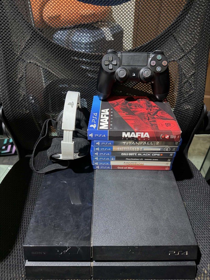 PS4 Complete With Vr, Games, Headset, Controller. (Category: PlayStation) located in Manila. Submitted by gercyvill25 (Listing ID 1461963717, Image 1). Description: Ultimate Ps4 bundle ready to play! -10 cd games (mafia trilogy 3 cds) -Vr headset with vr game complete with camera -Orig ps4 controller -complete cables Shipping via jnt. .