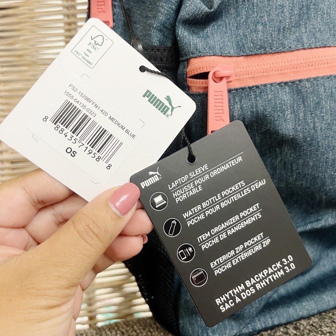 Puma Rhythm Backpack 3.0 Medium Blue Laptop Sleeve (Category: Backpacks) located in San Remigio. Submitted by shop.rhea.usa (Listing ID 1461842109, Image 2). Description: P1,000 Payment method: BPI Payment first before shipping No reservations 100% authentic from USA - Puma Rhythm Backpack 3.0 in Medium Blue - Fits up to 15-inch laptop - Dedicated water bottle pocket - Interior organizer pocket - Exterior zip pocket for easy access - Stylish cora