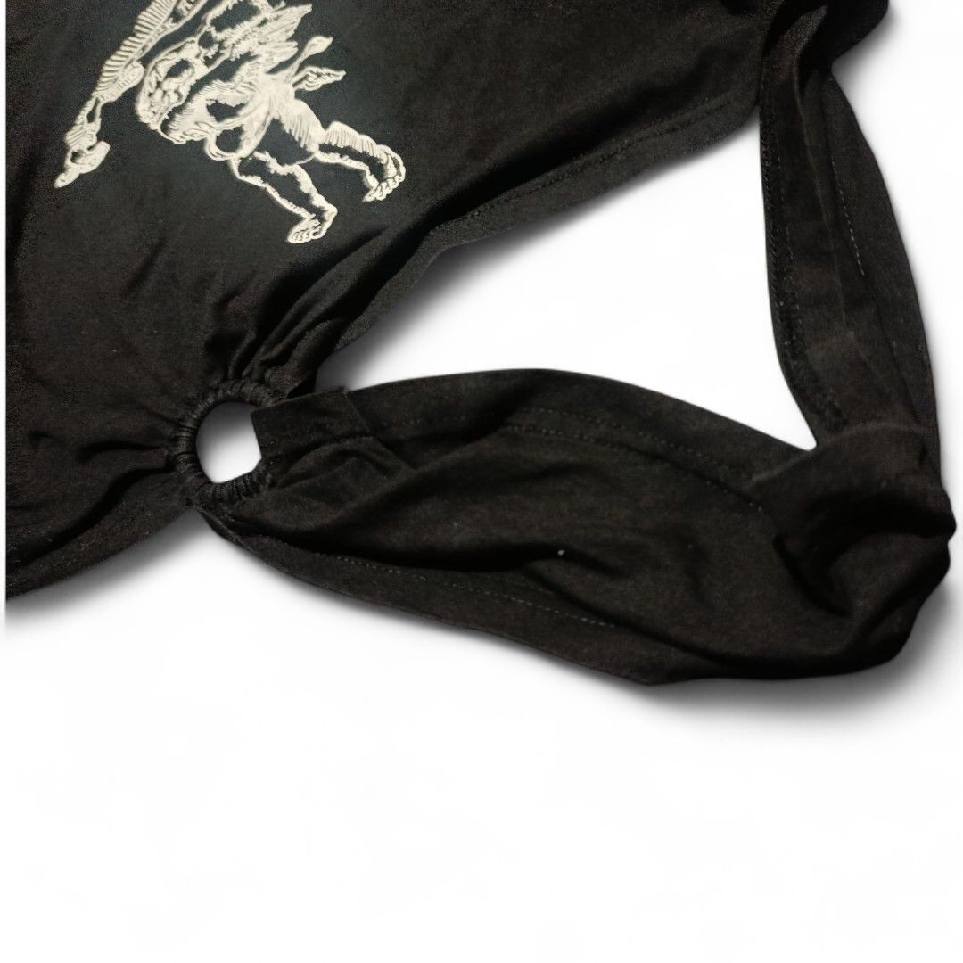 PUNK RAVE Black Gothic Cropped (Category: Others Tops) located in Aliaga. Submitted by thriftkeizieee (Listing ID 1461983793, Image 2). Description: L:16 W:16.5 DM ME IF INTERESTED.