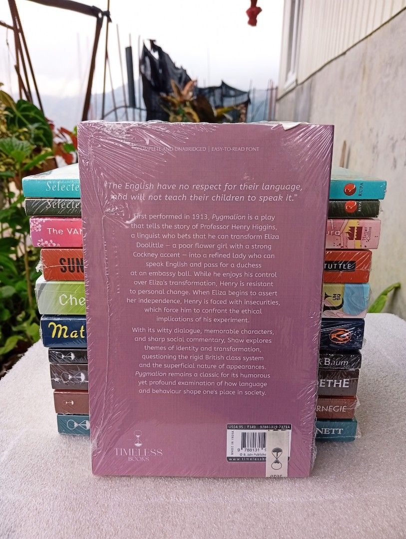 Pygmalion by George Bernard Shaw Timeless Classics Edition (Category: Storybooks) located in La Trinidad. Submitted by cla.rissa317 (Listing ID 1461836464, Image 3). Description: 🌻❣️AVAILABLE❣️🤗🌿 Authentic Books Brand New Location: Benguet Kindly message me for more inquiries and for your orders, thank you. I'll send more photos upon request☺️ For Dropping (COP/GCash) 🍂Malcolm Square, Baguio 🍂Km5, Pico, La Trinidad ‼️No to rush dropping pls 