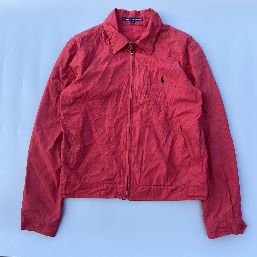 RALPH LAUREN - HARRINGTON GOLF JACKET AUTHENTIC (Category: Coats, Jackets and Outerwear) located in Bacolod City. Submitted by mic_moneyyyyy (Listing ID 1462029722, Image 1). Description: RALPH LAUREN - HARRINGTON GOLF JACKET Size : Tagged as 90 Width : 19 Length 23 Sleeve : 22 Condition : Excellent No issue need wash .