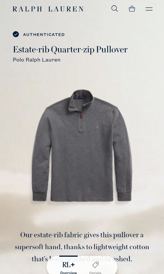 RALPH LAUREN QUARTER ZIP (Category: Coats, Jackets and Outerwear) located in Carmen. Submitted by adingggg (Listing ID 1461961352, Image 2). Description: RALPH LAUREN QUARTER ZIP -LIKE NEW -WITH SCANNABLE QR - LENGTH 26 - WIDTH 23 - NO ISSUE.