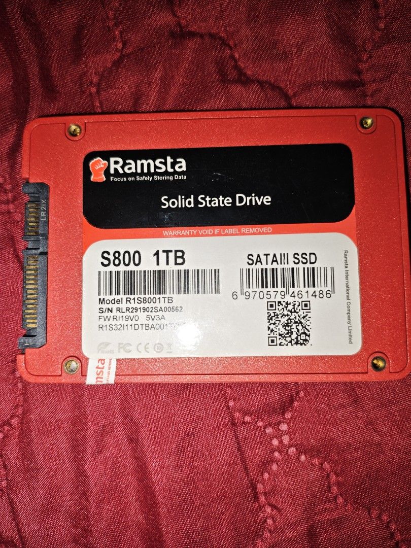 Ramsta 1TB SSD (Category: Computer Parts) located in Manila. Submitted by airish.yuki (Listing ID 1461820839, Image 1). Description: .