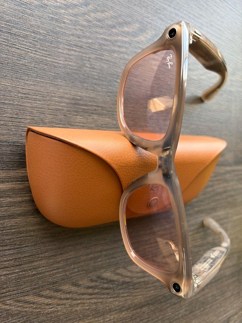 Ray-Ban Meta Wayfarer Smart Glasses (Category: Sunglasses & Eyewear) located in Makati City. Submitted by mysticfire.d331a4 (Listing ID 1461854640, Image 3). Description: - Built-in camera for photos & videos - Open-ear speakers for music and calls - Built-in microphones - Hands-free voice commands - Connects to your phone via Bluetooth - Controlled through the Meta View app - Classic Ray-Ban Wayfarer design.