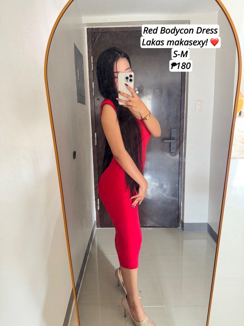Red Bodycon Maxi Dress (Category: Dresses) located in Quezon City. Submitted by ronavillezar (Listing ID 1462019335, Image 3). Description: - Sexy red bodycon dress - Fits size S-M - Perfect for parties or a night out - Very flattering fit - Selling for P180.