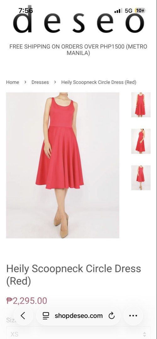 Red dress for special occasion (Category: Dresses) located in Manila. Submitted by chizzy_ (Listing ID 1461925995, Image 2). Description: - used twice.
