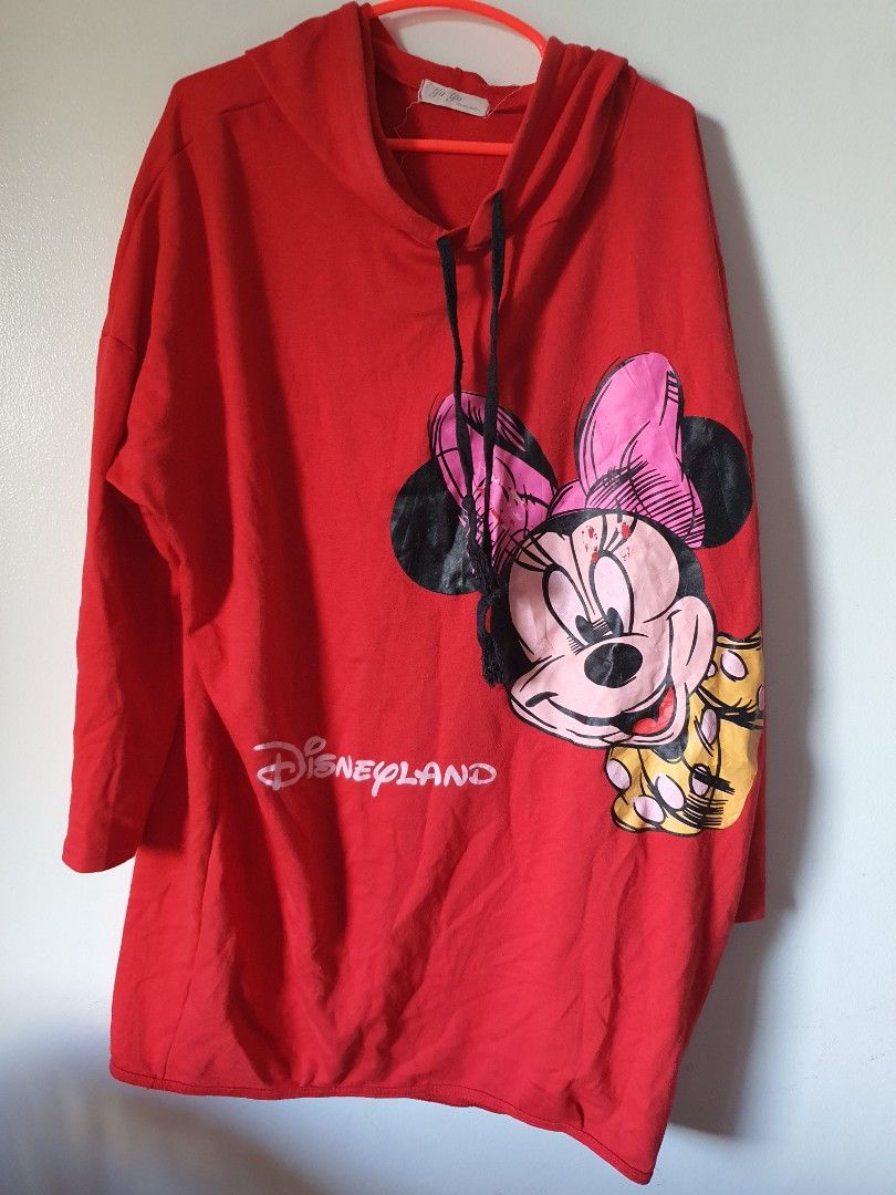 Red minnie mouse hoodie (Category: Hoodies) located in Meycauayan. Submitted by shoptoown (Listing ID 1461803642, Image 1). Description: Dimensions on pic Print is damaged.