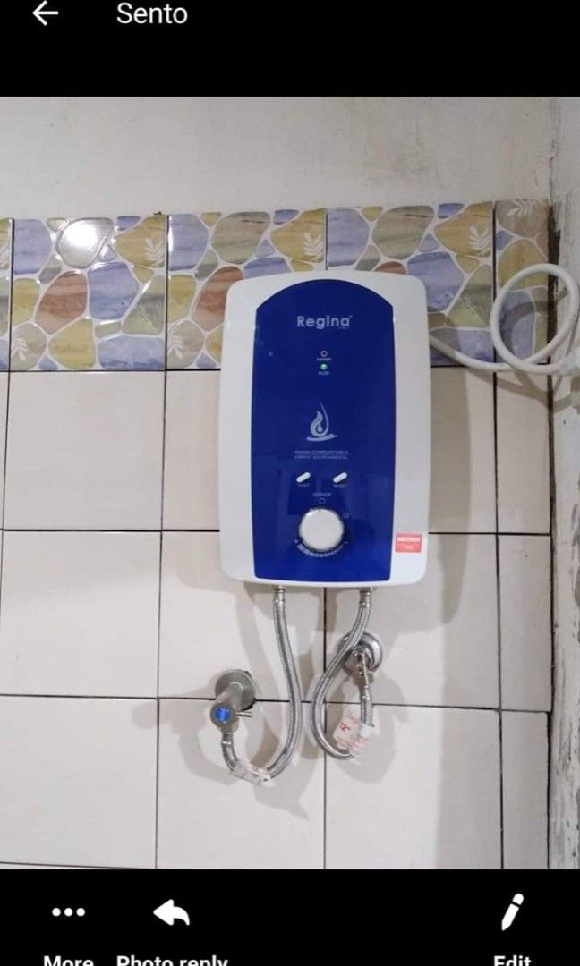 Regina Water heaters (Category: Water Heater & Instant Showers) located in Malabon City. Submitted by mrsuabae (Listing ID 1461810457, Image 3). Description: Quality water heaters single point and multipoint(REGINA Brand) feel free to inquire Thank you :).