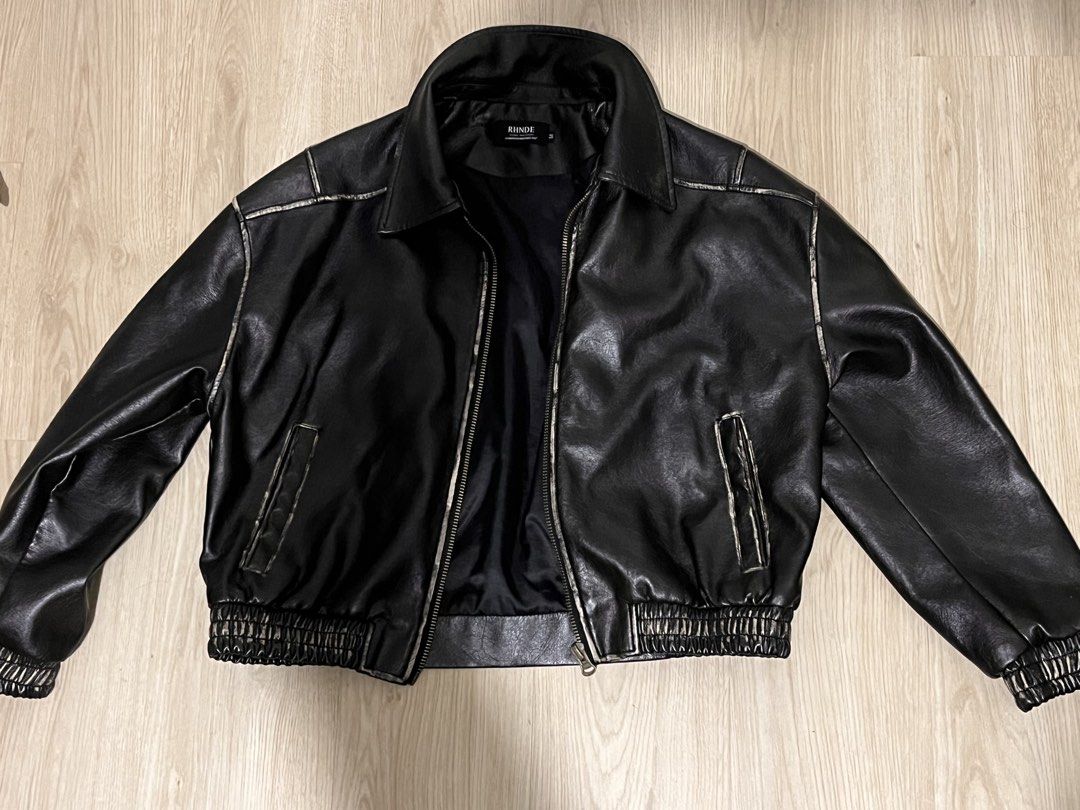 RHNDE Leather Jacket (Category: Coats, Jackets and Outerwear) located in Muntinlupa City. Submitted by calebsfinds (Listing ID 1461882164, Image 1). Description: Bought this for 4k in thailand used it sometimes.