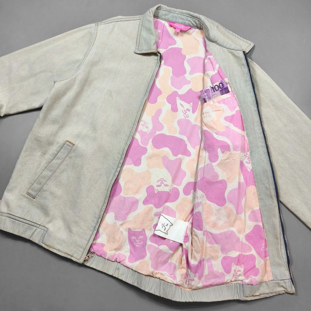 RIP N DIP DENIM COACH JACKET (Category: Coats, Jackets and Outerwear) located in Baguio. Submitted by curatedandselected (Listing ID 1461905154, Image 3). Description: Size: medium to large Dimes: 22W x 27L Condition: 9.5/10 Fabric: denim.