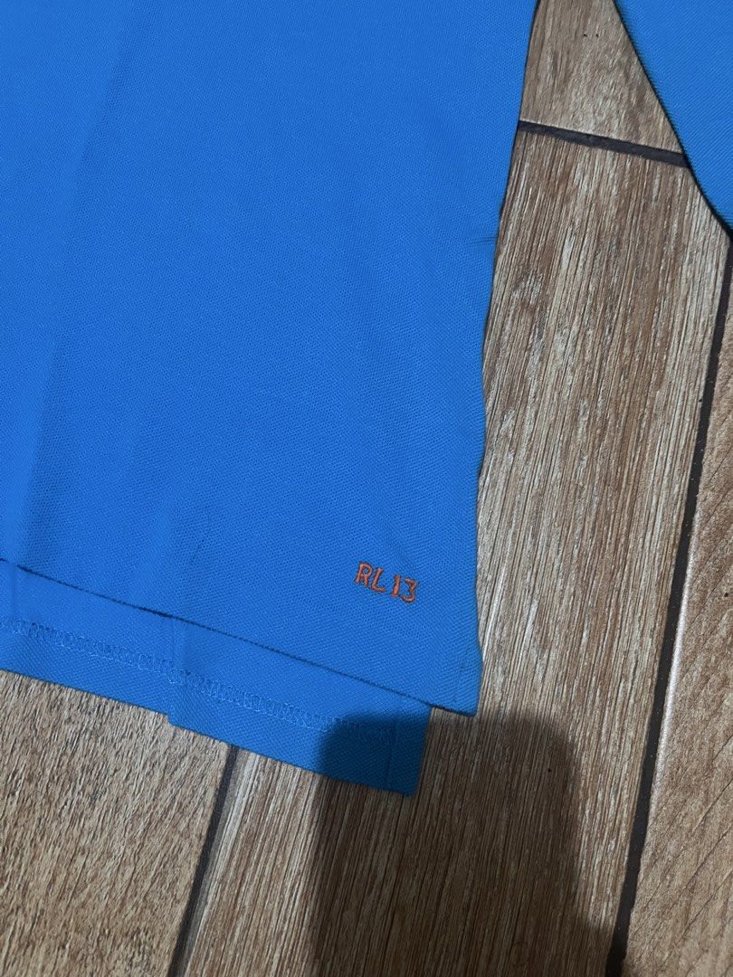 RL Polo Longsleeve Blue Orange Mini Pony (Category: Longsleeves) located in Paranaque City. Submitted by kuuuurt (Listing ID 1461823693, Image 2). Description: Very good condition Color rate 10/10 Minimal dot stain details in the picture Tagged L Width 16.5 Length 27 🏷️ 250 + Shipping fee 📦Shipping Nationwide via J&T 📍Parañaque 1700.