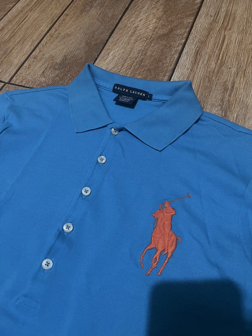 RL Polo Longsleeve Blue Orange Mini Pony (Category: Longsleeves) located in Paranaque City. Submitted by kuuuurt (Listing ID 1461823693, Image 3). Description: Very good condition Color rate 10/10 Minimal dot stain details in the picture Tagged L Width 16.5 Length 27 🏷️ 250 + Shipping fee 📦Shipping Nationwide via J&T 📍Parañaque 1700.