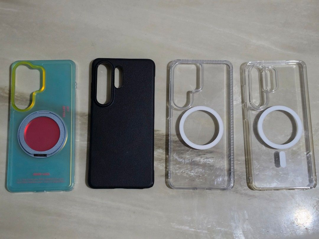 S26 Ultra Cases (Category: Cases & Sleeves) located in Mandaluyong City. Submitted by techbigboy (Listing ID 1461812673, Image 1). Description: Take all. 1 Ringke Onyx 1 Ringke Fusion Magnetic 1 XOne Drop Guard 1 Gradient Case All in pristine condition. DM 📩.