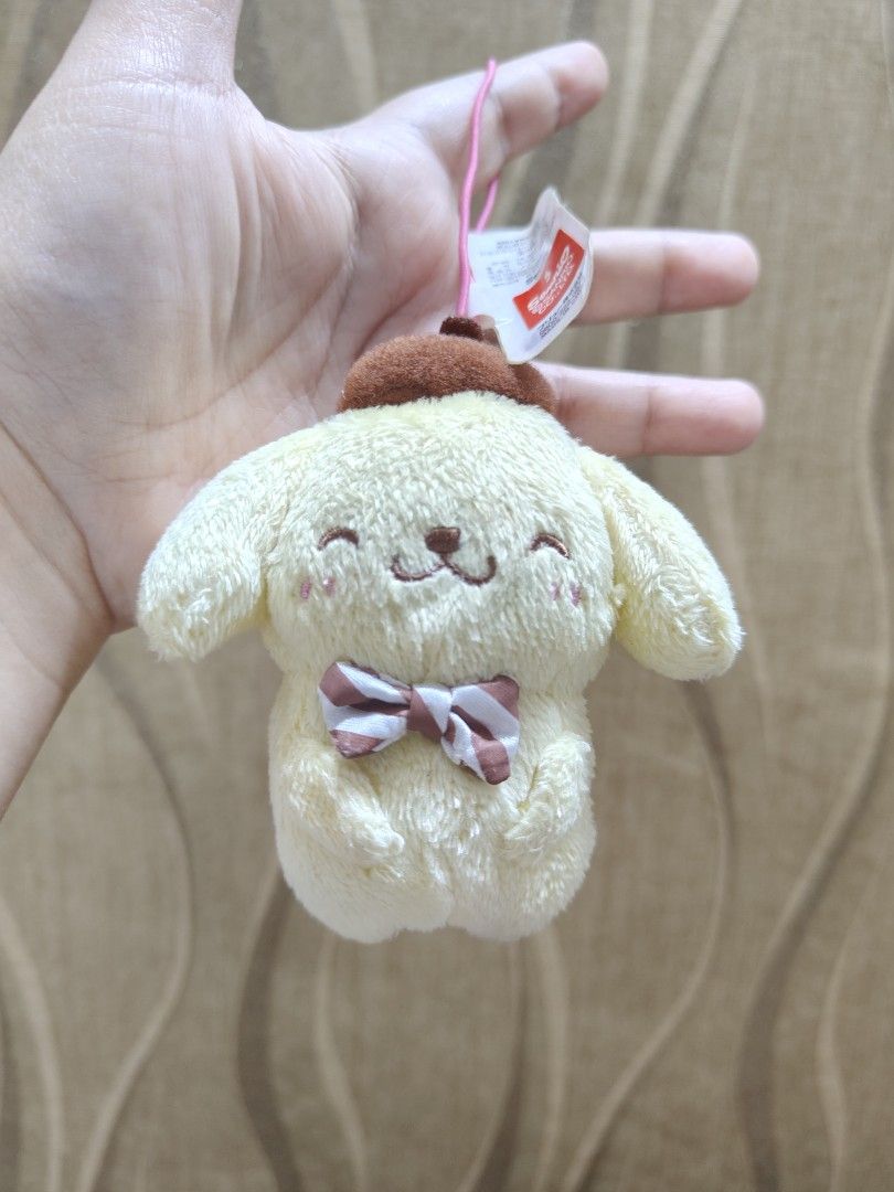 Sanrio Pompompurin Plush Charm (Category: Plushies & Soft Toys) located in Santa Rosa. Submitted by mmps249.1 (Listing ID 1461856374, Image 1). Description: Crossposted Mine now, pay now shipping courier: JRS only Gcash payment upon order No reservations.