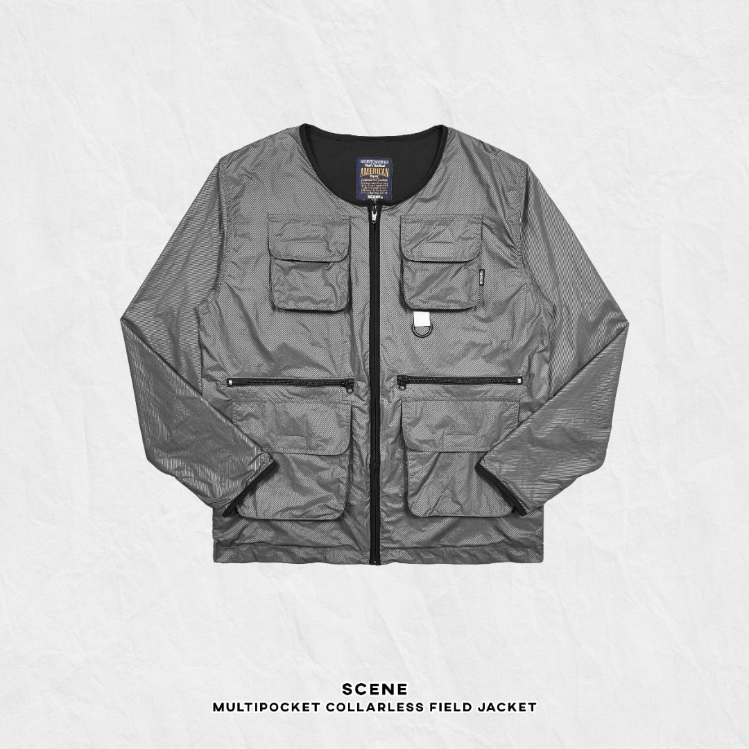 SCENE MULTIPOCKET FIELD JACKET (Category: Coats, Jackets and Outerwear) located in Baguio. Submitted by curatedandselected (Listing ID 1461899931, Image 1). Description: Size: large Dimes: 23W x 27L Condition: 9.5/10 Fabric: nylon.