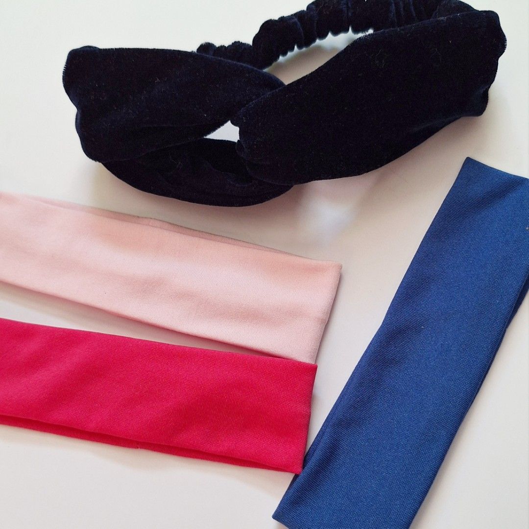 Set of 4 Headbands (Category: Hair Accessories) located in Tarlac. Submitted by brownbasket (Listing ID 1461955434, Image 2). Description: Price + Sf MOP: Gcash | MariBank MOD: J&T.