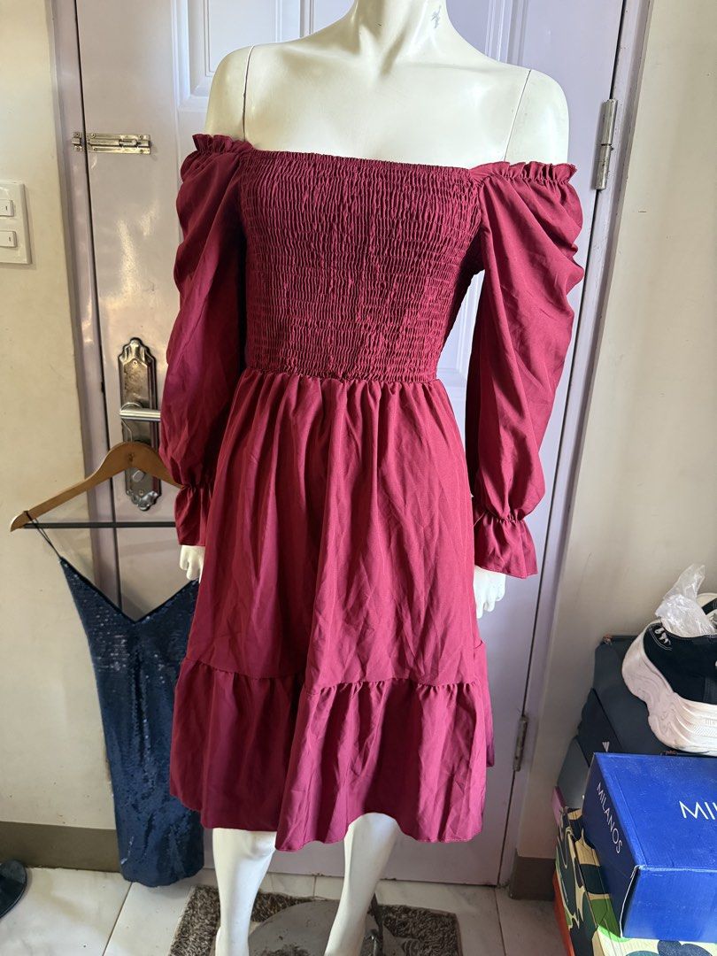 SHEIN Red Dress (Category: Dresses) located in Las Pinas. Submitted by sellerkjb (Listing ID 1461798519, Image 2). Description: BRAND NEW From SHEIN bale I think Medium to Large.